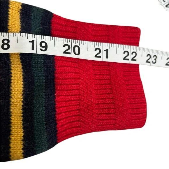 Teenie Weenie NWT All‎ That Bear Kawaii Red Fair Isle Knit Sweater Sz S Varsity
